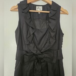 Milly Silk Wool Black Bow Sheath Dress Size 2